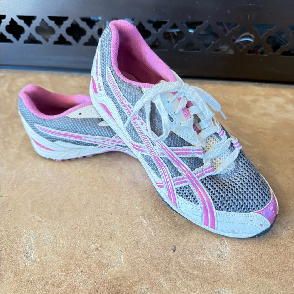 Asics Rocket Girl XC Track & Field Athletic Shoe Womens Size 6.5 GN863 Gray Pink